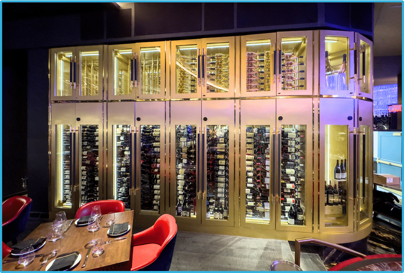 Main Restaurant Wine Cellar with Newly Built Commercial Wine Racks